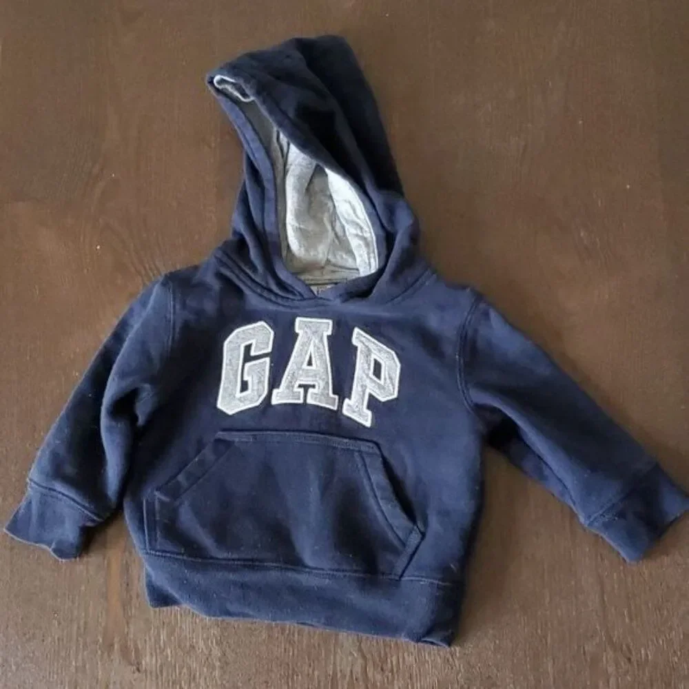 Gap Kids Arch Jogger Set Sweat Pants Sweatshirt Hoodie Hooded Indigo 12-18 MONTH